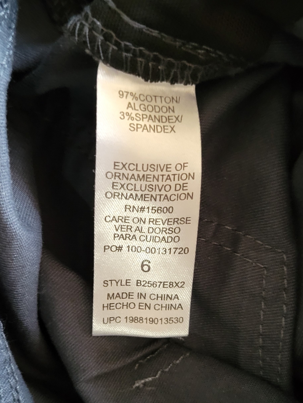 Democracy "Ab" Solution High-Rise Utility Pants in Slate Gray Sz 6 - Picture 9 of 10